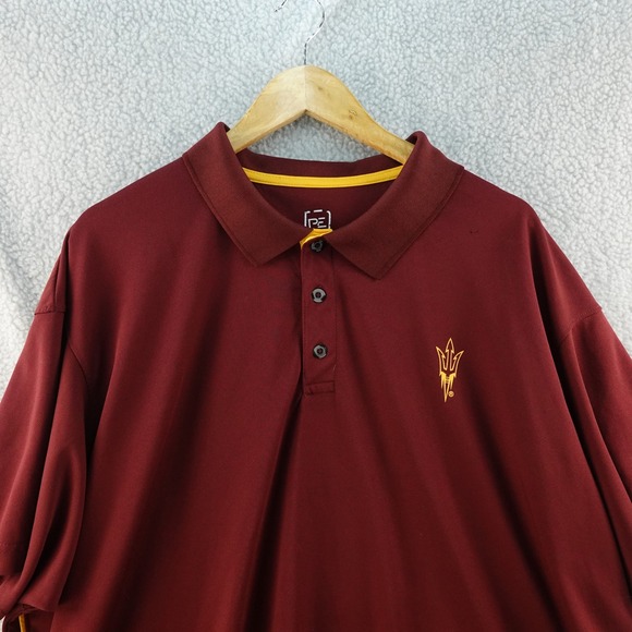 Arizona State Sun Devils Golf Polo Shirt Mens 4XL Maroon ASU Performance Stretch - Picture 1 of 6